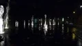 Nightshot illuminated water fountains in Brunswick city - Braunschweig 4k or 4k+ Resolution