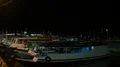 Nightshot tour boats anchored close up in a domestic indonesian harbor HD Footage