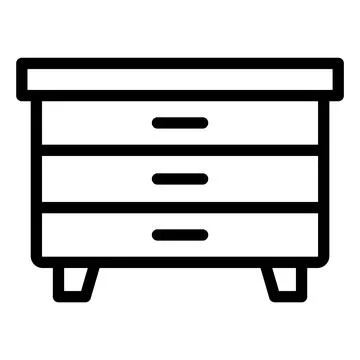 Nightstand Vector Icon Design Illustration Stock Illustration