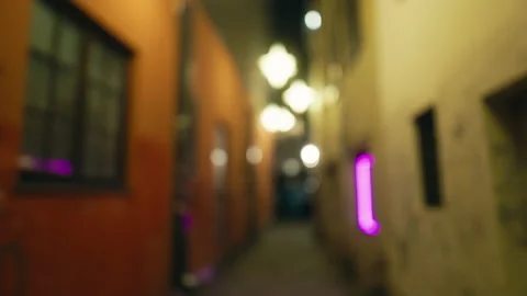Nighttime Atmosphere: Defocused View of ... | Stock Video | Pond5