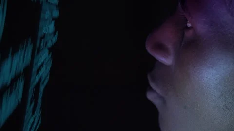 Nighttime Coding: A Programmer's Focus Stock Footage 267107513