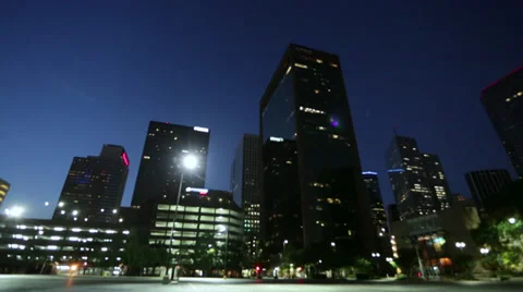Nighttime Downtown Stock Footage 28840962