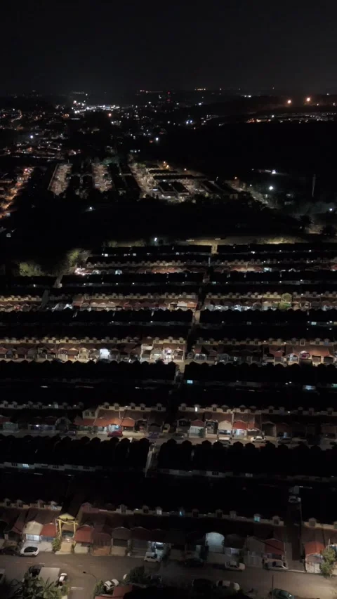 Nighttime Drone Flight Over Home 動画素材 307260864