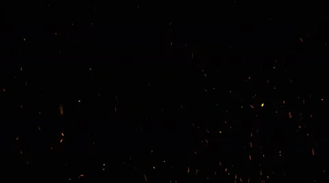 Nighttime Fire Sparks Stock Footage 51346122