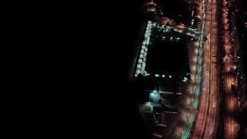 Nighttime Highway Stock Footage 281593080