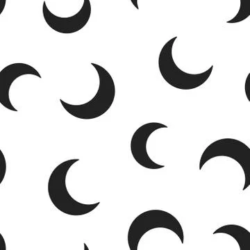 Nighttime moon icon seamless pattern background. Business concept vector illu イラスト素材