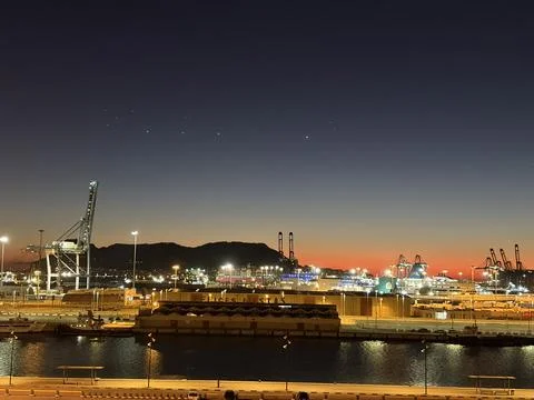 Nighttime Port Stock Photos