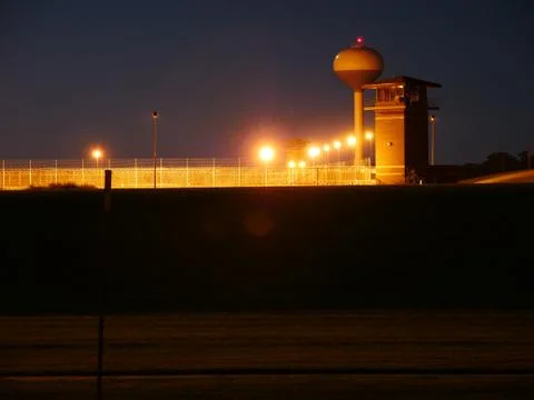 Nighttime in Prison Stock Photos