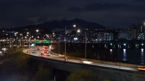Nighttime Private Road Traffic Vídeo Stock 106126185
