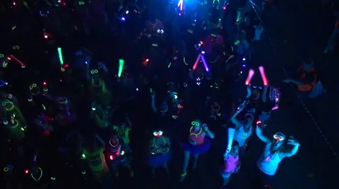 Nighttime Run before the start Stock Footage 52754634