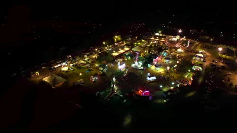 Nighttime at a small town fair  Stock Footage 211784139
