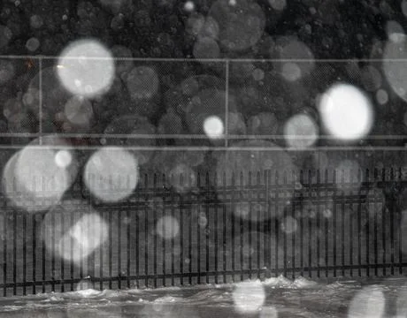 Nighttime Snowstorm Closeup Stock Photos