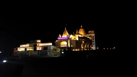 Nighttime Splendor: India Temples in Lights Stock Footage 326286479