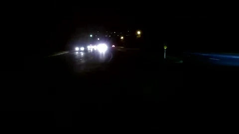 Nighttime Traffic Time Lapse Short Stock Footage 158574719
