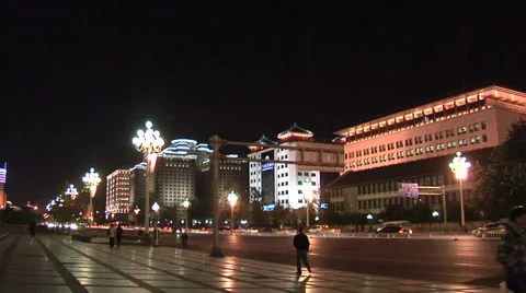 Nightview of Chang'an Jie Stock-Footage 38593231