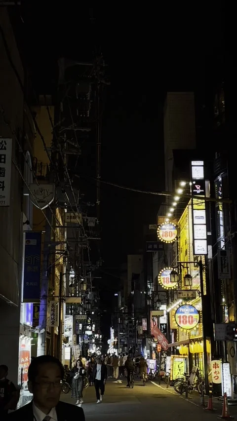 Nightwalk trough Dotonbori Stock Footage 317527502