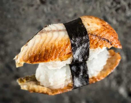 Nigiri sushi with eel Stock Photos