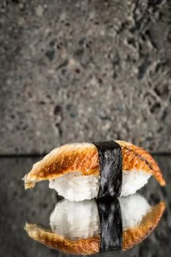 Nigiri sushi with eel Stock Photos