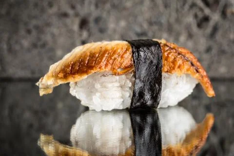Nigiri sushi with eel Stock Photos