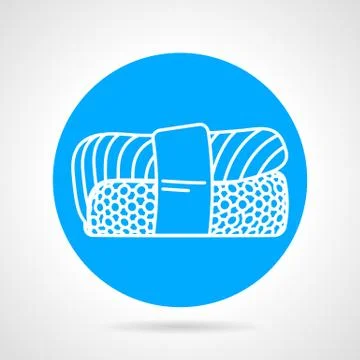 Nigiri sushi round vector icon Stock Illustration