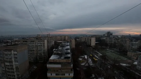 Nigthlapse_Kiev_Tatarka 스톡 동영상 105546719