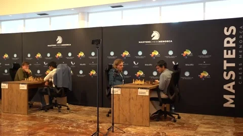 Nihal Sarin and Abhimanyu win the Menorca Chess Master and Open, Menorca, ES - 1 Stock Footage 332619917