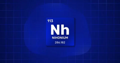 Nihonium chemical element Periodic Table Stock Footage 297862744