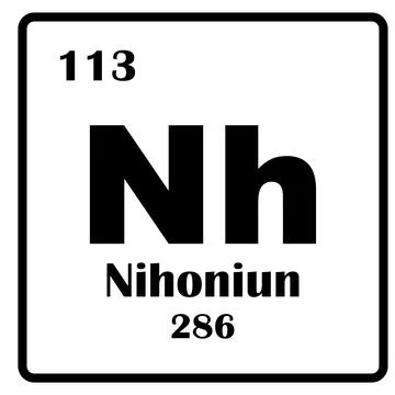 Nihonium Element icon イラスト素材