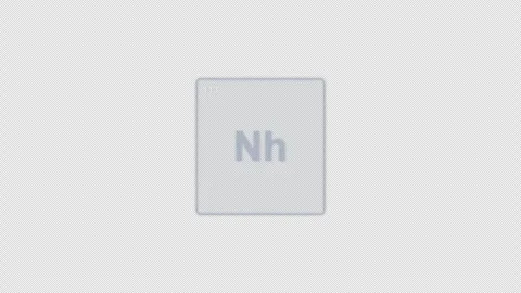 Nihonium Nh Periodic Table Element Tile Clean No Text Animation Video Overlay Al Stock-Footage 339359896