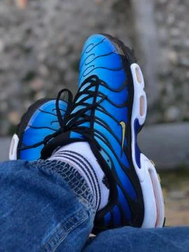 Nike Air Max Plus TN Hyperblue Stock Photos