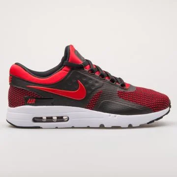 Nike Air Max Zero Essential black and red sneaker Stock Photos