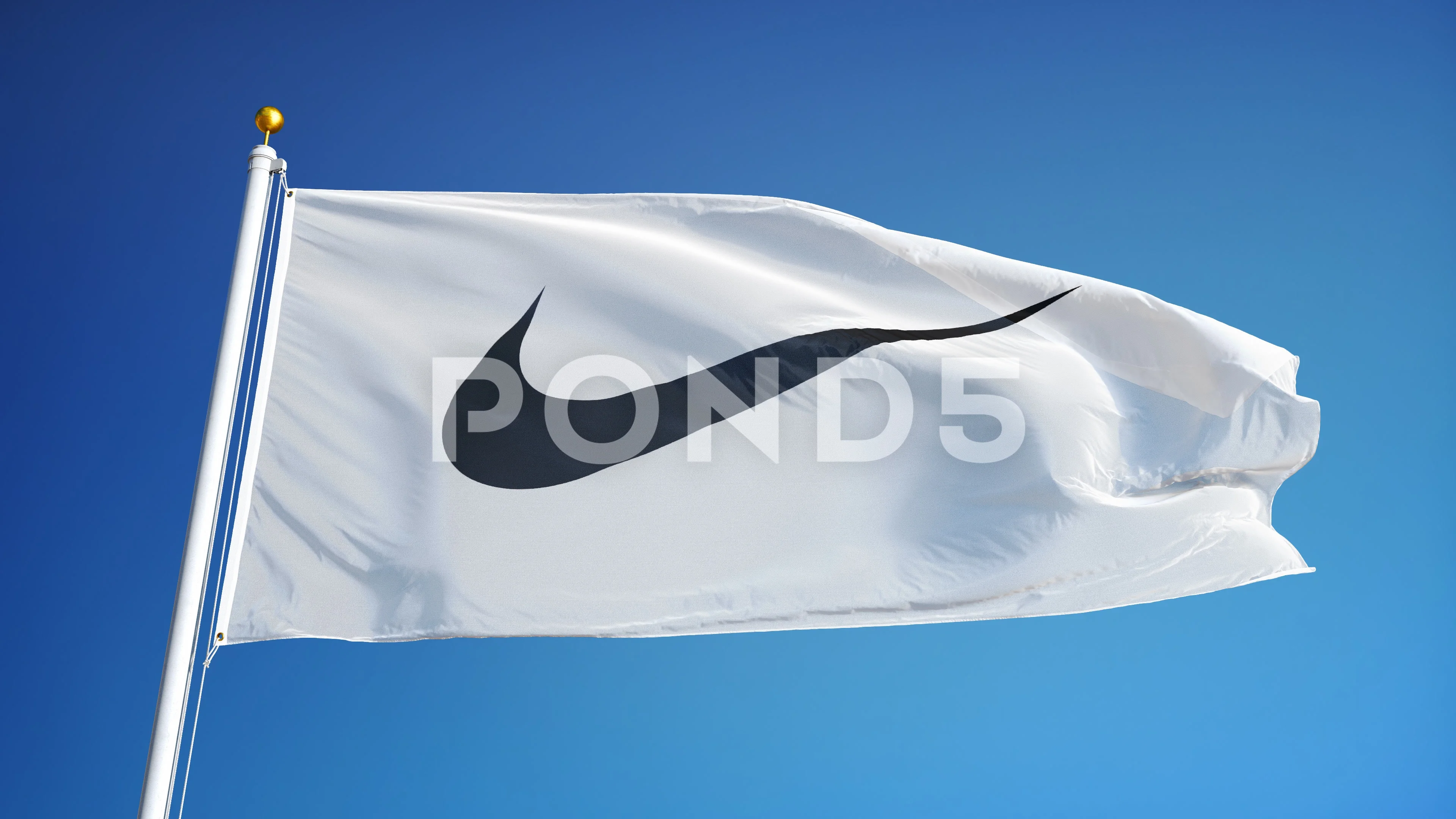 Terapia asentamiento barajar Nike corporation flag in slow motion, ed... | Stock Video | Pond5