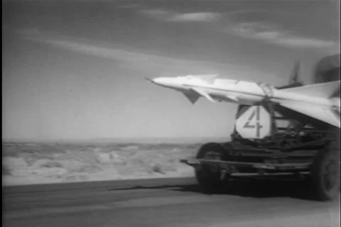 NIKE Ground to Air Guided Missile Destroys B-17 Bomber White Sands 12.17.1953 Stock Footage 296595007