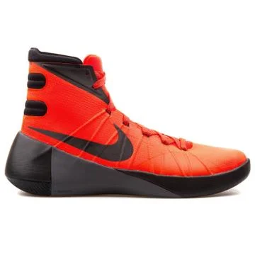 Nike Hyperdunk 2015 red and black sneaker Stock Photos