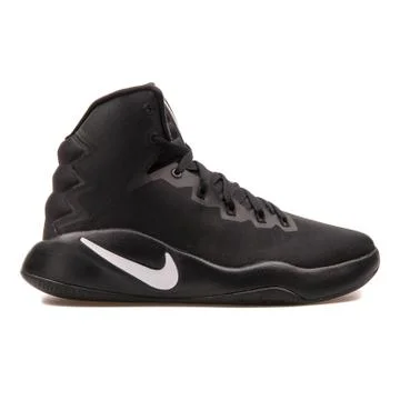 Nike Hyperdunk 2016 black and white sneaker Stock Photos