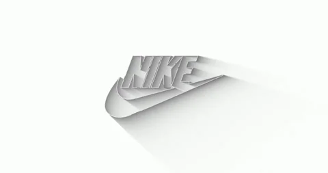 Nike logo animation. 4K resolution. hand writing logo