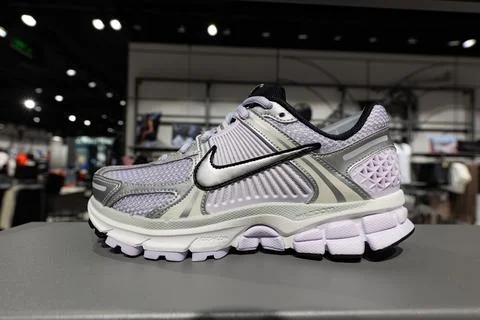Nike sneakers in store Stock Photos