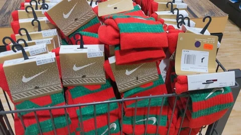 Nike Socks Available for Purchase Stock Footage 170064356