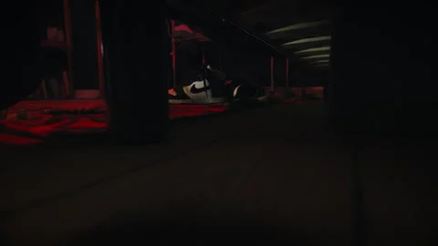 Nike Trainer/ Sneaker, Under Bed, Putting On, Standing, Getting Ready, Cinematic Stock-Footage 273202818