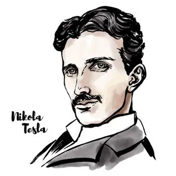 Nikola Tesla Stock Illustration