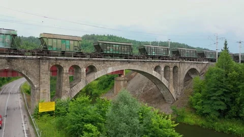 Nikolsky stone bridge over the Sim river in the Chelyabinsk region of Russia Video stock 150137614