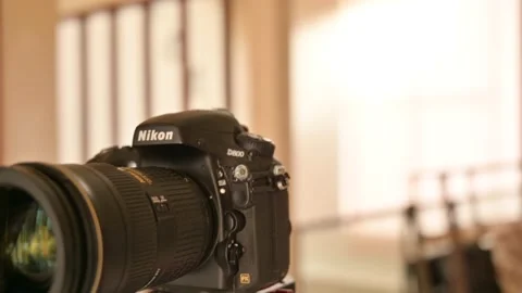 Nikon D800 DSLR full frame camera video view Stock Footage 148383312