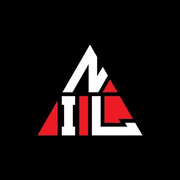 NIL triangle letter logo design with triangle shape. NIL triangle logo desi.. Stock Illustration