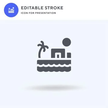 Nile icon vector, filled flat sign, solid pictogram isolated on white, logo Stock Illustration