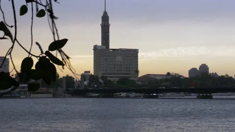 The Nile River In Cairo, Egypt Stock Footage 158035125