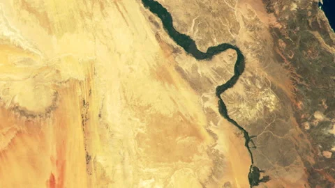 Nile River Delta, animated satellite image Video stock 178482893