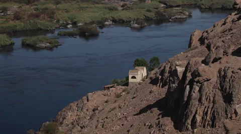 The Nile river near Aswan, Egypt Stock Footage 34779273