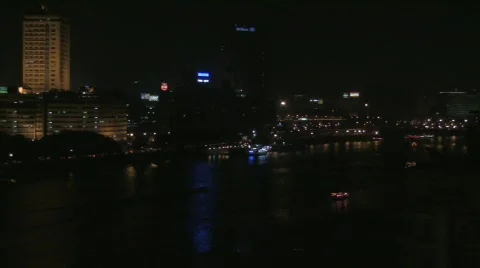Nile River at Night, Cairo Egypt 動画素材 398074