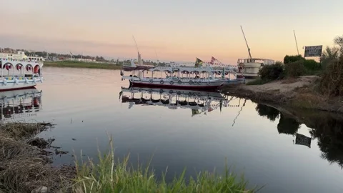 The Nile in Upper Egypt Stock Footage 302400271