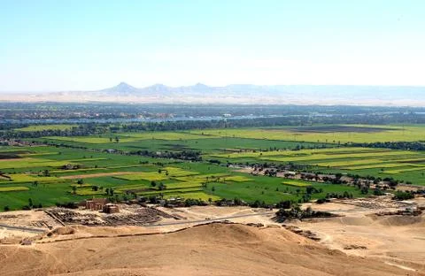 Nile valey view Stock Photos